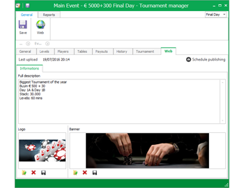 Website - Events configuration(Tournament or Sit'n Go)